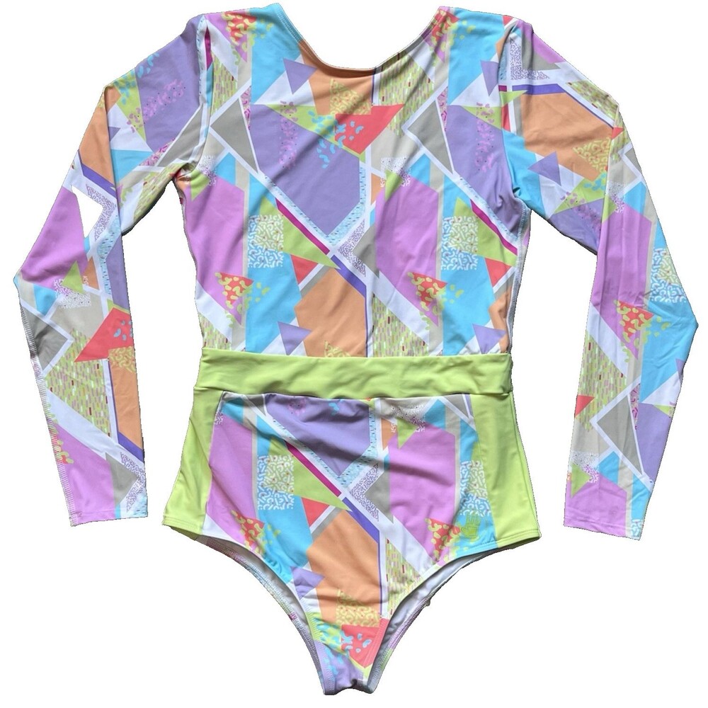 NWT Body Glove Size XL Colorbox Wave Paddle One Piece Suit Long Sleeve UPF 50